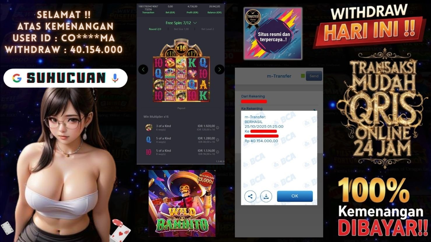 SUHUCUAN JACKPOT SLOT WILD BANDITO